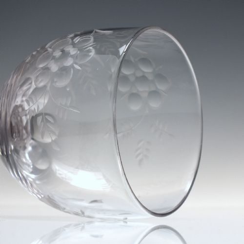 ENGRAVED 18TH CENTURY FACET CUT GLASS GOBLET C1780 - ADDITIONAL PHOTO 7