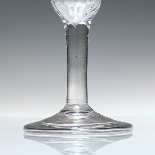 GEORGIAN ENGRAVED PLAIN STEM ALE GLASS C1740 - ADDITIONAL PHOTO 2