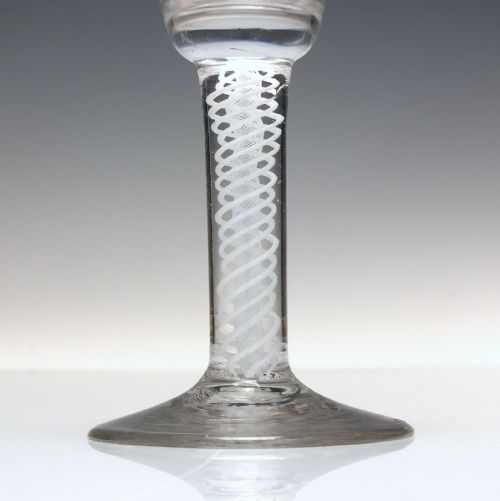 'IRISH' ENGRAVED OPAQUE TWIST WINE GLASS C1760 - ADDITIONAL PHOTO 2