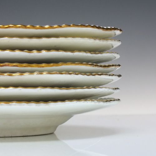 SIX VICTORIAN COALPORT DINNER PLATES C1900 IN FLOWER POT PATTERN - ADDITIONAL PHOTO 1