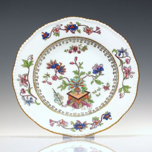 SIX VICTORIAN COALPORT DINNER PLATES C1900 IN FLOWER POT PATTERN - ADDITIONAL PHOTO 2