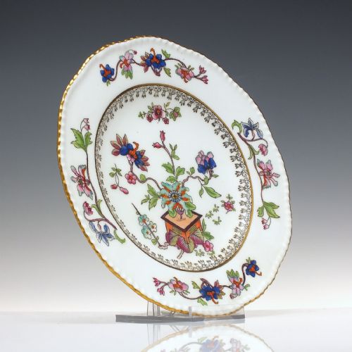 SIX VICTORIAN COALPORT DINNER PLATES C1900 IN FLOWER POT PATTERN - ADDITIONAL PHOTO 3