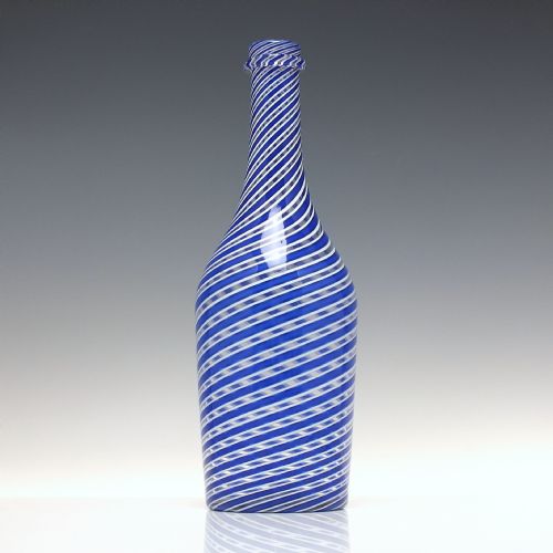 RARE CLICHY LATTICINO GLASS SERVING BOTTLE DECANTER C1850 - ADDITIONAL PHOTO 2