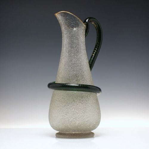 BOHEMIAN HARROCH CRACKLE GLASS SERPENT JUG C1860 - ADDITIONAL PHOTO 2