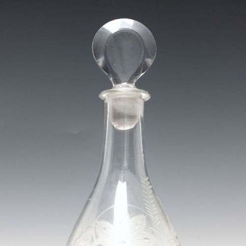 18TH CENTURY ENGRAVED JACOBITE SYMPATHY GLASS DECANTER C1780 - ADDITIONAL PHOTO 6