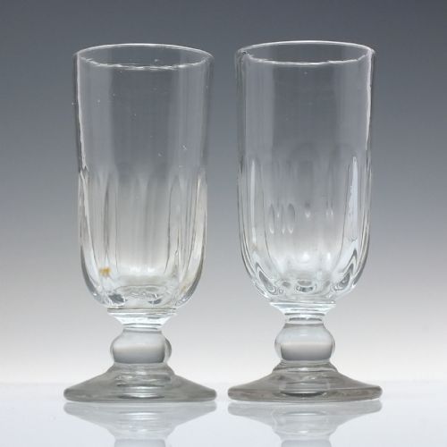 pair antique victorian ale glasses c1850 - CATEGORY: ANTIQUE GLASS - DATED 1850