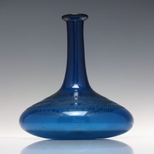 rare peacock thistle engraved glass mell decanter c1830 - CATEGORY: ANTIQUE GLASS - DATED 1850