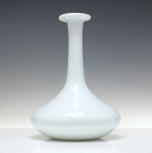 RARE WHITE MILK GLASS MELL DECANTER C1850 - ADDITIONAL PHOTO 1