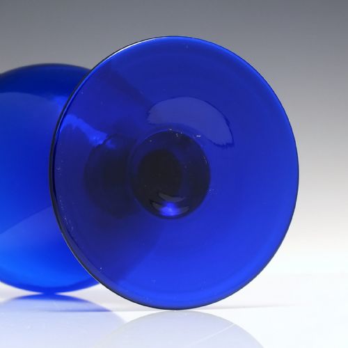 SIX EDWARDIAN BRISTOL BLUE GLASS RUMMERS C1910 - ADDITIONAL PHOTO 5