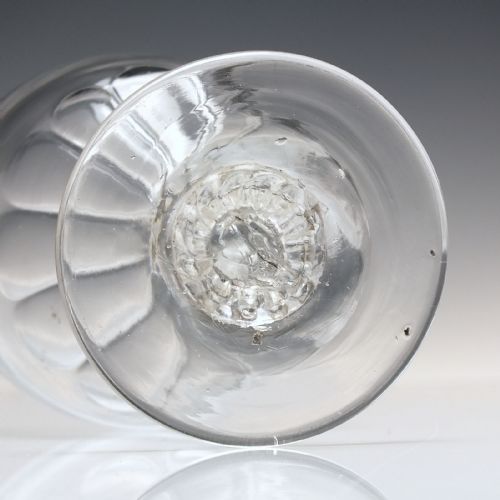 PAIR 18TH CENTURY GEORGIAN PETAL MOULDED GLASS RUMMERS C1780 - ADDITIONAL PHOTO 2