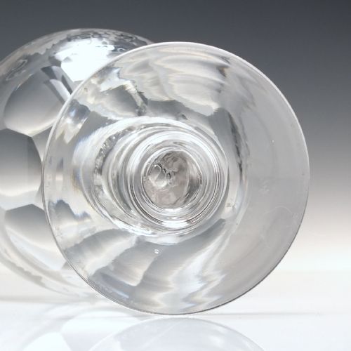 ENGRAVED PAN TOP GLASS RUMMER C1930 - ADDITIONAL PHOTO 4