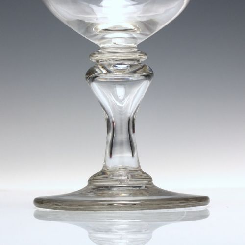 ENGRAVED 19TH CENTURY GLASS WINE GOBLET C1880 - ADDITIONAL PHOTO 2