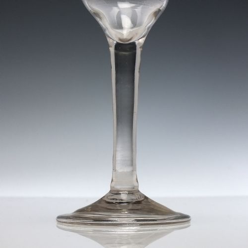 18TH CENTURY GEORGIAN PLAIN STEM WINE GLASS C1740 - ADDITIONAL PHOTO 2