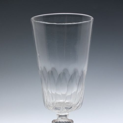 GEORGIAN ALE GLASS WITH FOLDED FOOT C1780 - ADDITIONAL PHOTO 2