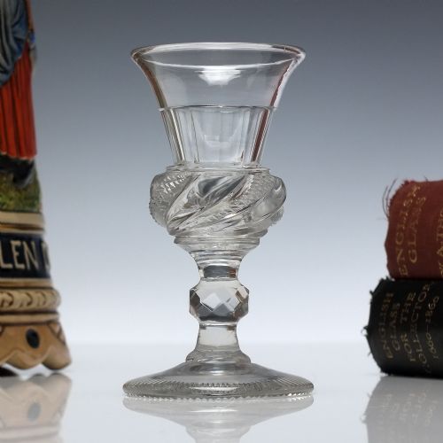 georgian thistle dram glass c1820 - CATEGORY: ANTIQUE GLASS - DATED 1800