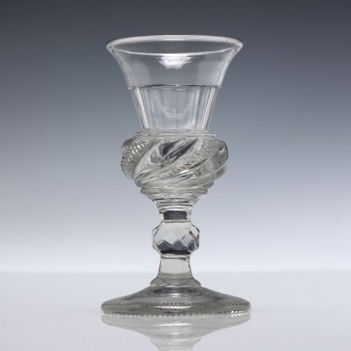 GEORGIAN THISTLE DRAM GLASS C1820 - ADDITIONAL PHOTO 1