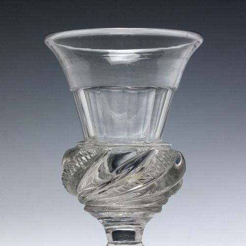 GEORGIAN THISTLE DRAM GLASS C1820 - ADDITIONAL PHOTO 2