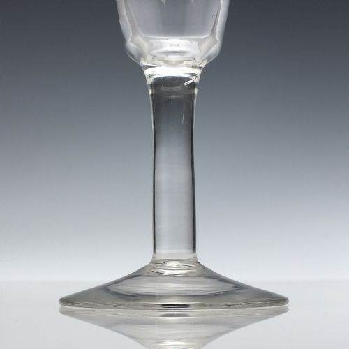 HOPS BARLEY ENGRAVED 18TH CENTURY PLAIN STEM ALE GLASS C1750 - ADDITIONAL PHOTO 3