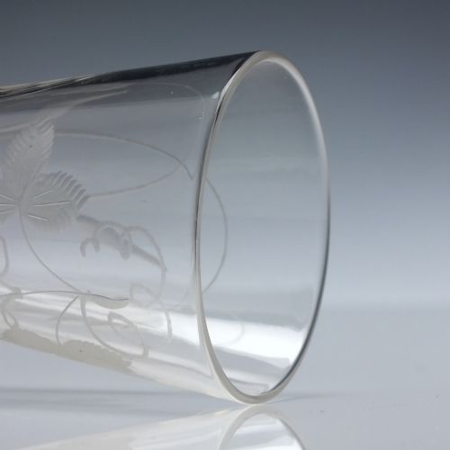 HOPS BARLEY ENGRAVED 18TH CENTURY PLAIN STEM ALE GLASS C1750 - ADDITIONAL PHOTO 4