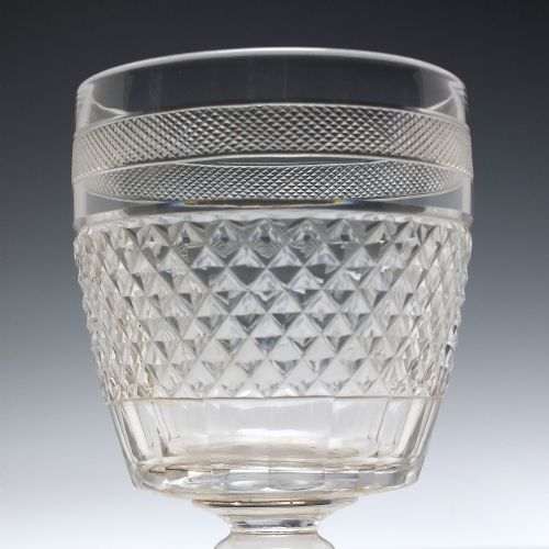 PAIR ANGLO IRISH GLASS RUMMERS C1830 - ADDITIONAL PHOTO 2
