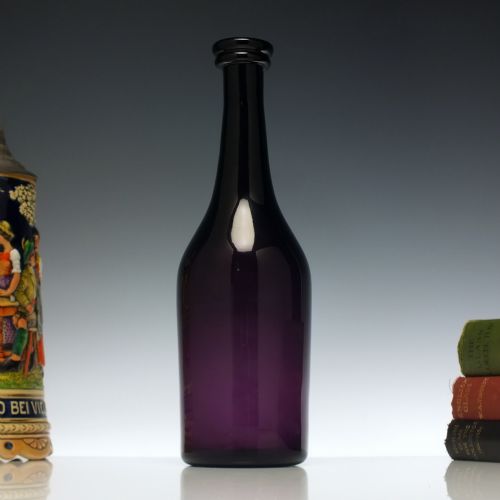 antique 19th century amethyst glass serving bottle c1850 - CATEGORY: ANTIQUE GLASS - DATED 1850