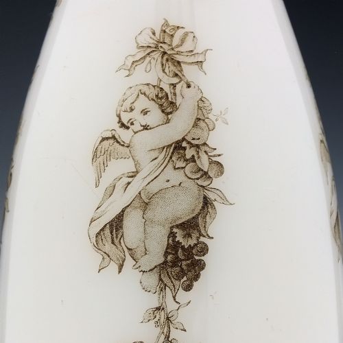 VICTORIAN GEORGE BACCHUS AND SONS OPALINE GLASS DECANTER C1850 - ADDITIONAL PHOTO 2