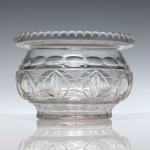 GEORGIAN CUT GLASS BUTTER DISH C1820 - ADDITIONAL PHOTO 1