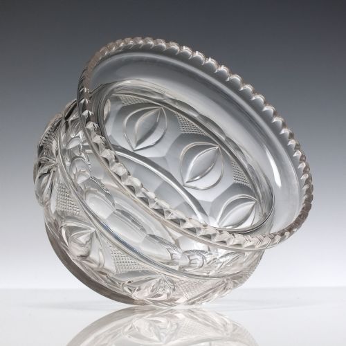 GEORGIAN CUT GLASS BUTTER DISH C1820 - ADDITIONAL PHOTO 2