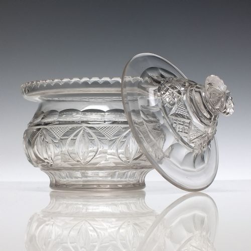 GEORGIAN CUT GLASS BUTTER DISH C1820 - ADDITIONAL PHOTO 6
