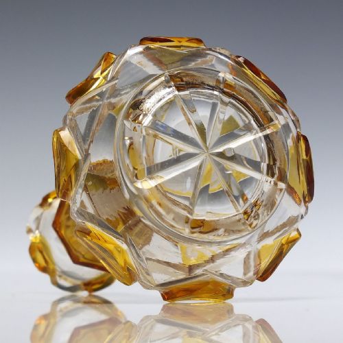19TH CENTURY BOHEMIAN ENGRAVED AMBER PERFUME BOTTLE C1850 - ADDITIONAL PHOTO 5
