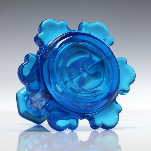 19TH CENTURY BOHEMIAN BLUE PERFUME BOTTLE C1850 - ADDITIONAL PHOTO 1