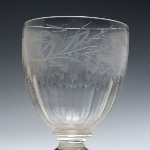 VICTORIAN ENGRAVED ALE GLASS RUMMER C1860 - ADDITIONAL PHOTO 4