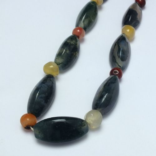 RARE SCOTTISH MOSS AGATE NECKLACE C1900 - ADDITIONAL PHOTO 3