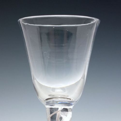 RARE GEORGIAN TRIPLE MIXED TWIST WINE GLASS C1760 - ADDITIONAL PHOTO 3