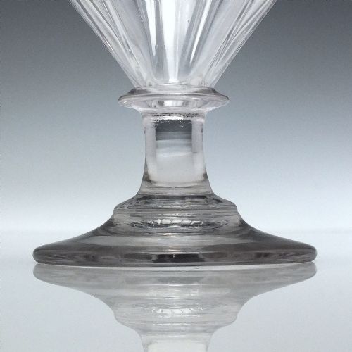 PAIR GEORGIAN PETAL MOULDED GLASS RUMMERS C1800 - ADDITIONAL PHOTO 1