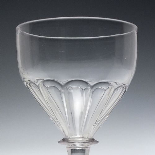 PAIR GEORGIAN PETAL MOULDED GLASS RUMMERS C1800 - ADDITIONAL PHOTO 2