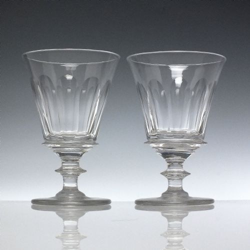 pair georgian bucket bowl glass rummers c1820 - CATEGORY: ANTIQUE GLASS - DATED 1800