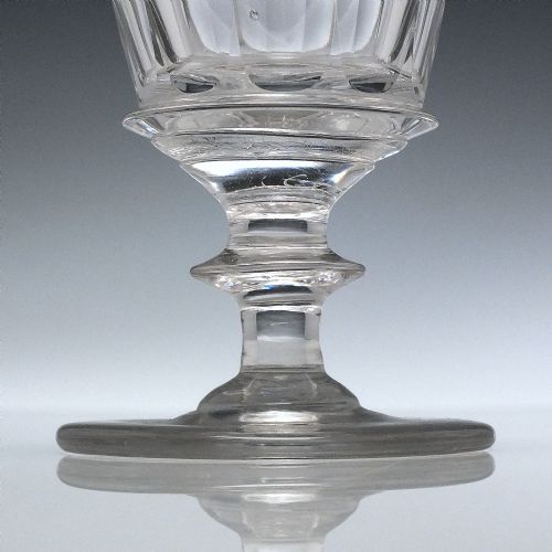 PAIR GEORGIAN BUCKET BOWL GLASS RUMMERS C1820 - ADDITIONAL PHOTO 2