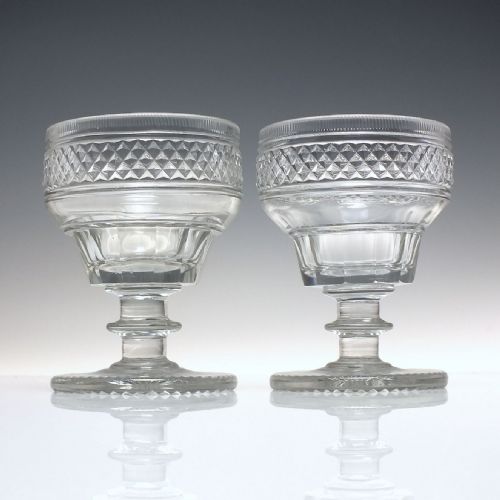 large pair georgian regency anglo irish rummer glasses c181020 - CATEGORY: ANTIQUE GLASS - DATED 1800