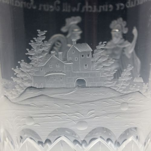 18TH CENTURY POTSDAM ENGRAVED GLASS BEAKER JOHNATHAN AND DAVID C1740 - ADDITIONAL PHOTO 8