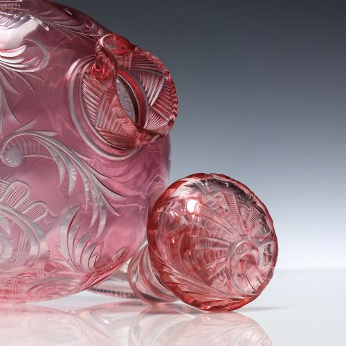 STEVENS WILLIAMS ROCOCO INATGLIO CUT GLASS CLARET JUG C1885 - ADDITIONAL PHOTO 1
