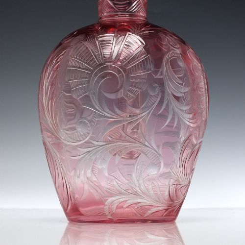 STEVENS WILLIAMS ROCOCO INATGLIO CUT GLASS CLARET JUG C1885 - ADDITIONAL PHOTO 2