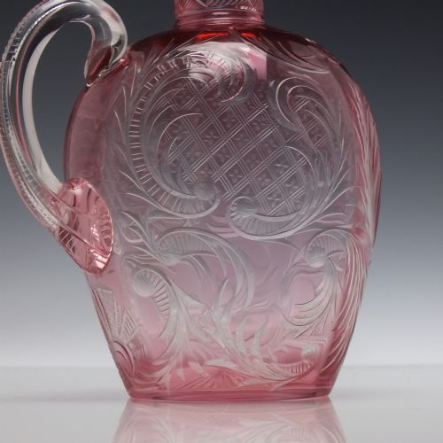 STEVENS WILLIAMS ROCOCO INATGLIO CUT GLASS CLARET JUG C1885 - ADDITIONAL PHOTO 4