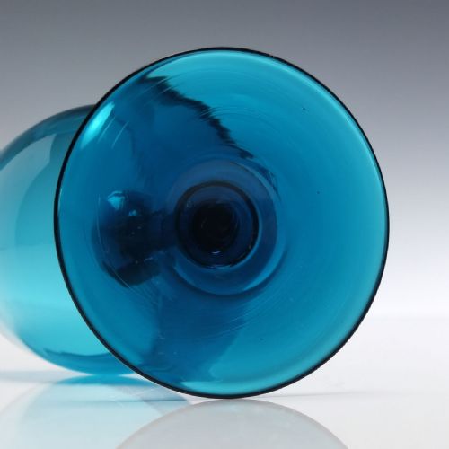 SIX GEORGIAN PEACOCK BLUE WINE GLASSES C1820 - ADDITIONAL PHOTO 5