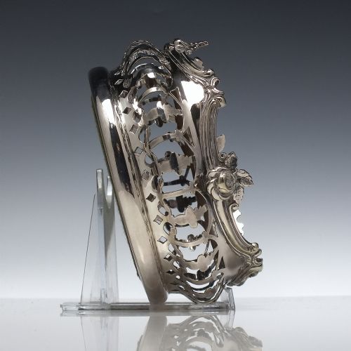 PAIR OF WILLIAM IV RETICULATED SILVER PLATED DECANTER STANDS OR COASTERS C1832 - ADDITIONAL PHOTO 4