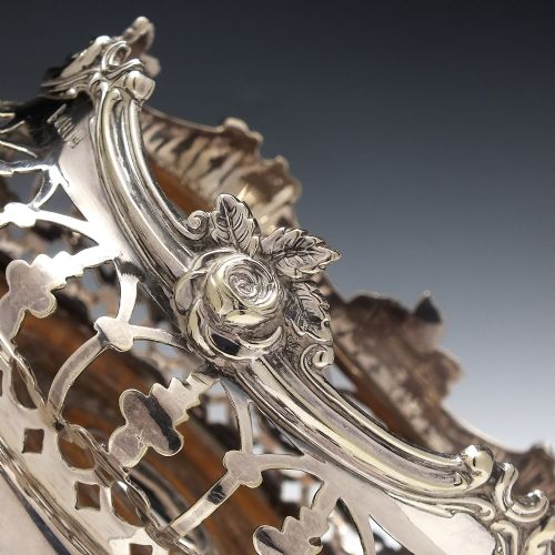 PAIR OF WILLIAM IV RETICULATED SILVER PLATED DECANTER STANDS OR COASTERS C1832 - ADDITIONAL PHOTO 6