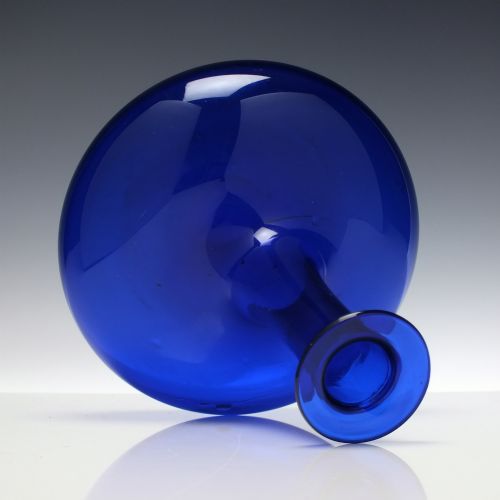 GEORGIAN BLUE GLASS MELL DECANTER C1830 - ADDITIONAL PHOTO 1