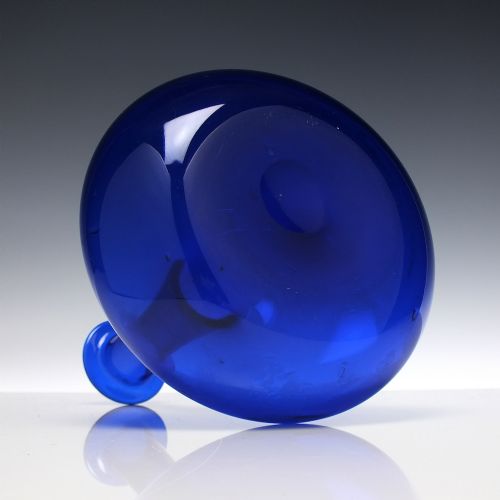GEORGIAN BLUE GLASS MELL DECANTER C1830 - ADDITIONAL PHOTO 3