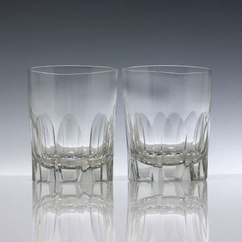 pair antique victorian whisky glass tumblers c1880 - CATEGORY: ANTIQUE GLASS - DATED 1880