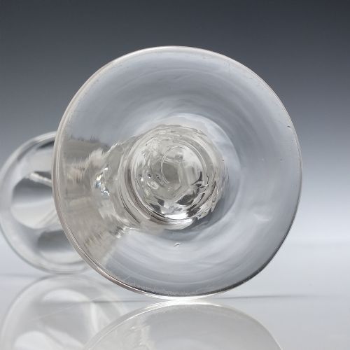 HISTORICAL 19TH CENTURY ENGRAVED DECEPTIVE BOWL ALE GLASS C1850 - ADDITIONAL PHOTO 8
